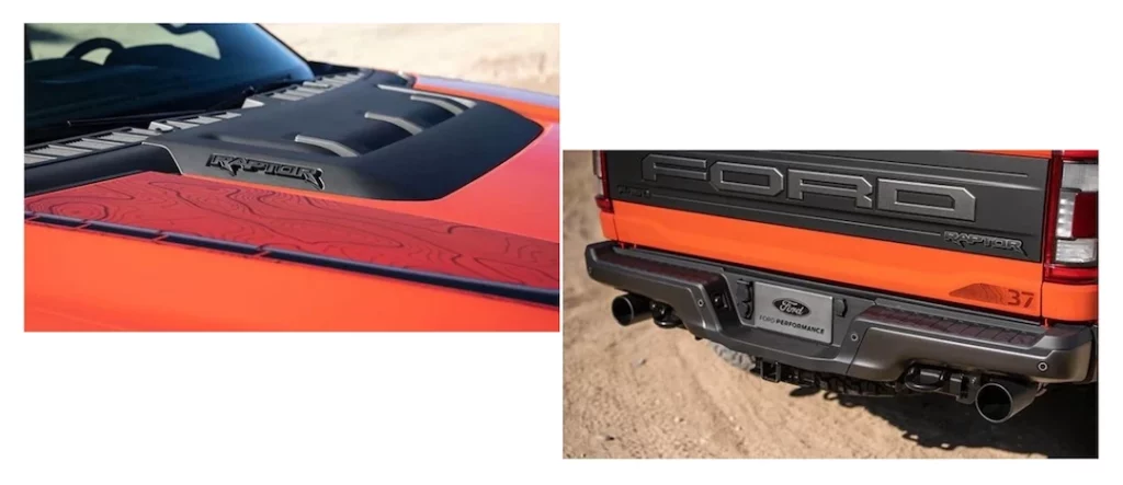 غطاء المحرك والعادم لسيارة فورد رابتر F-150